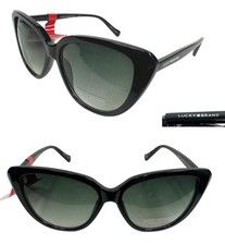 NWT Womens Sunglasses Lucky Brand SLBD145 Black/Green 80.00