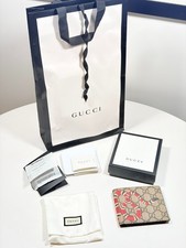 Gucci GG Monogram King Snake Print Wallet Beige Genuine Original Designer Wallet