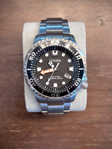Citizen Eco-Drive Pro-master Diver with original stainless steel bracelet.