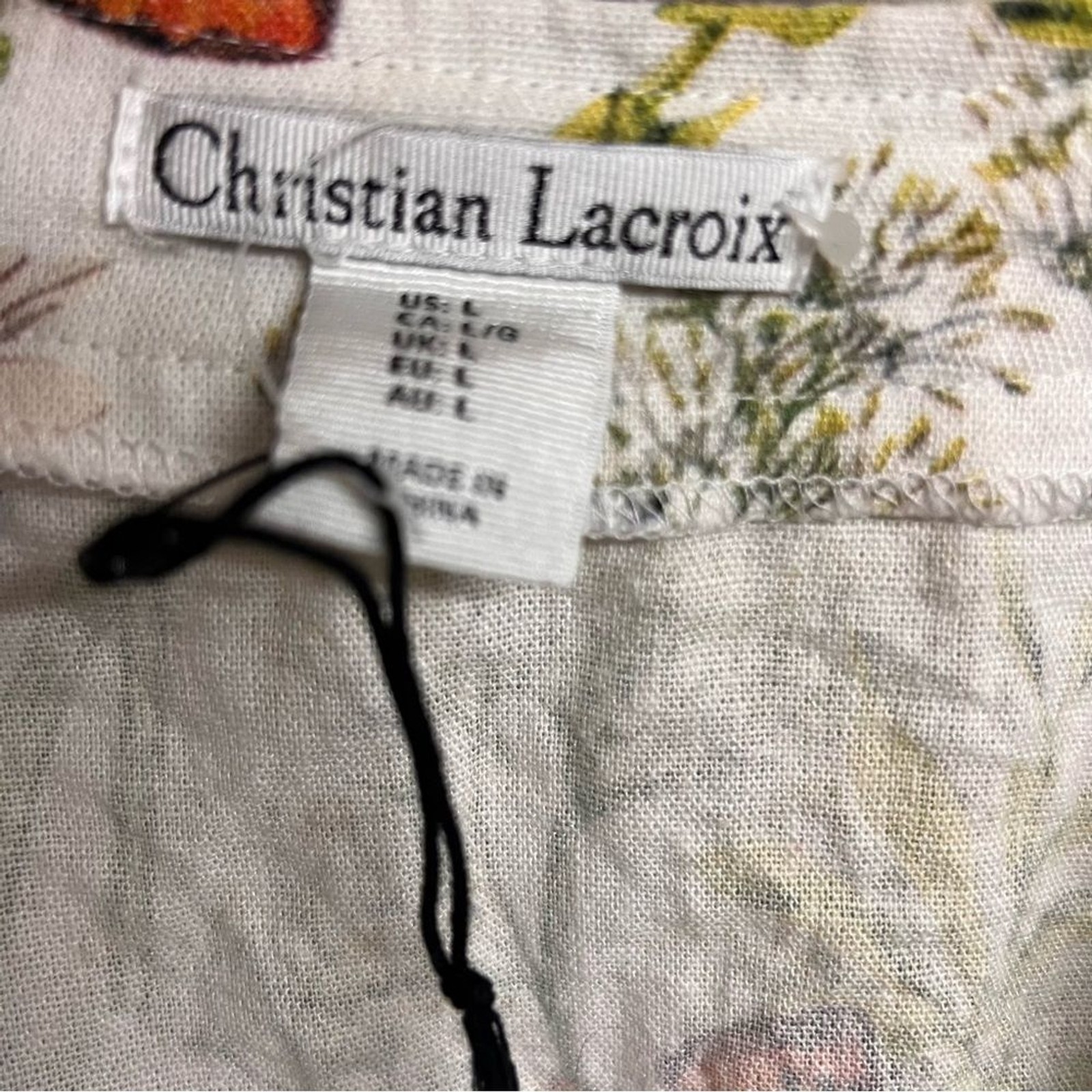 Christian Lacroix Floral Garden Butterfly Mini Wrap Dress