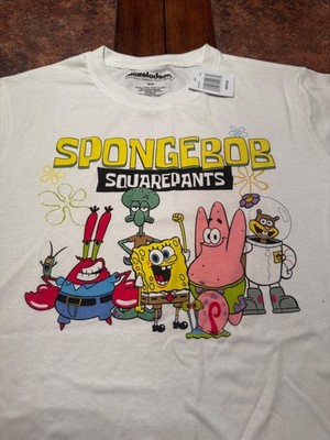 SpongeBob SquarePants Medium White Shirt Patrick Gary Squidward Mr Crabs Sandy