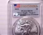 2021 Type 1 Silver American Eagle PCGS MS70 First Strike!  *PRICE DROP!!