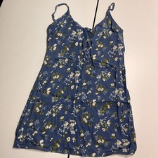 Reformation Ventura Floral Print Mini Dress XS Blue