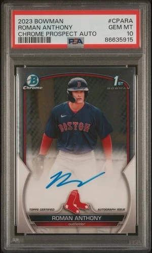 2023 BOWMAN CHROME PROSPECT AUTOGRAPHS #CPARA ROMAN ANTHONY CHROME PROSPECT AUTO