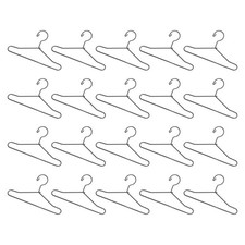 20 Pcs Mini Doll Clothes Rack Hangers for Dolls Travel Clothing