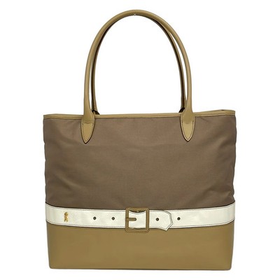 Giada Roberta di Camerino Gray Beige Beige White Nylon Leather Shoulder Bag