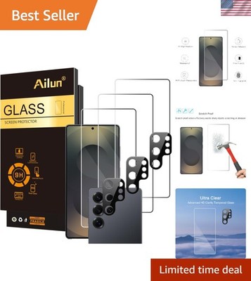 Tempered Glass Screen & Lens Protector for Galaxy S25 Ultra [6.9 Inch]