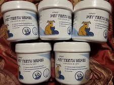 Pet Teeth Cleaning Wipes for Dogs Cats 250 Count W/Tea Polyphenol  Citric Acid