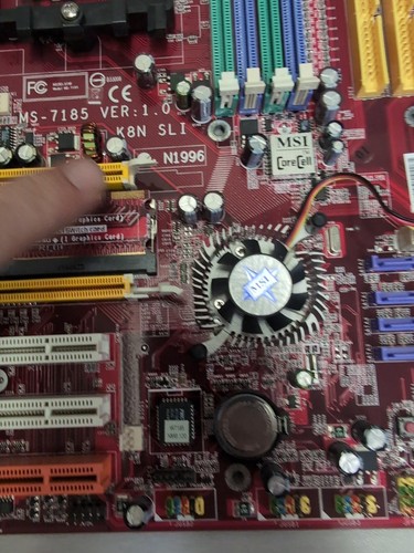 MSI MS-7185 K8N SLI MOTHERBOARD V.1.0 W/ MSI MS-4057 Tested. Read Description* - Afbeelding 9 van 19