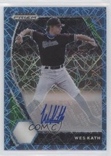 2021 Panini Prizm Draft Picks Carolina Blue Velocity Wes Kath #PDP57 Auto a3i