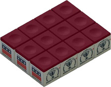 Chalk, Burgundy, 12-Piece Box
