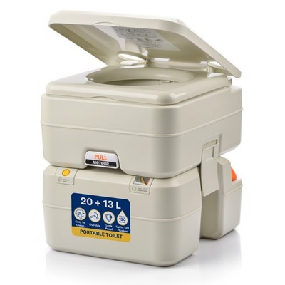 20L Reisetoilette Campingtoilette Camping tragbar mit Spül und Abwassertank WC