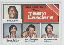 1975 Topps Team Leaders Fred Carter Doug Collins Billy Cunningham #129 HOF 9li