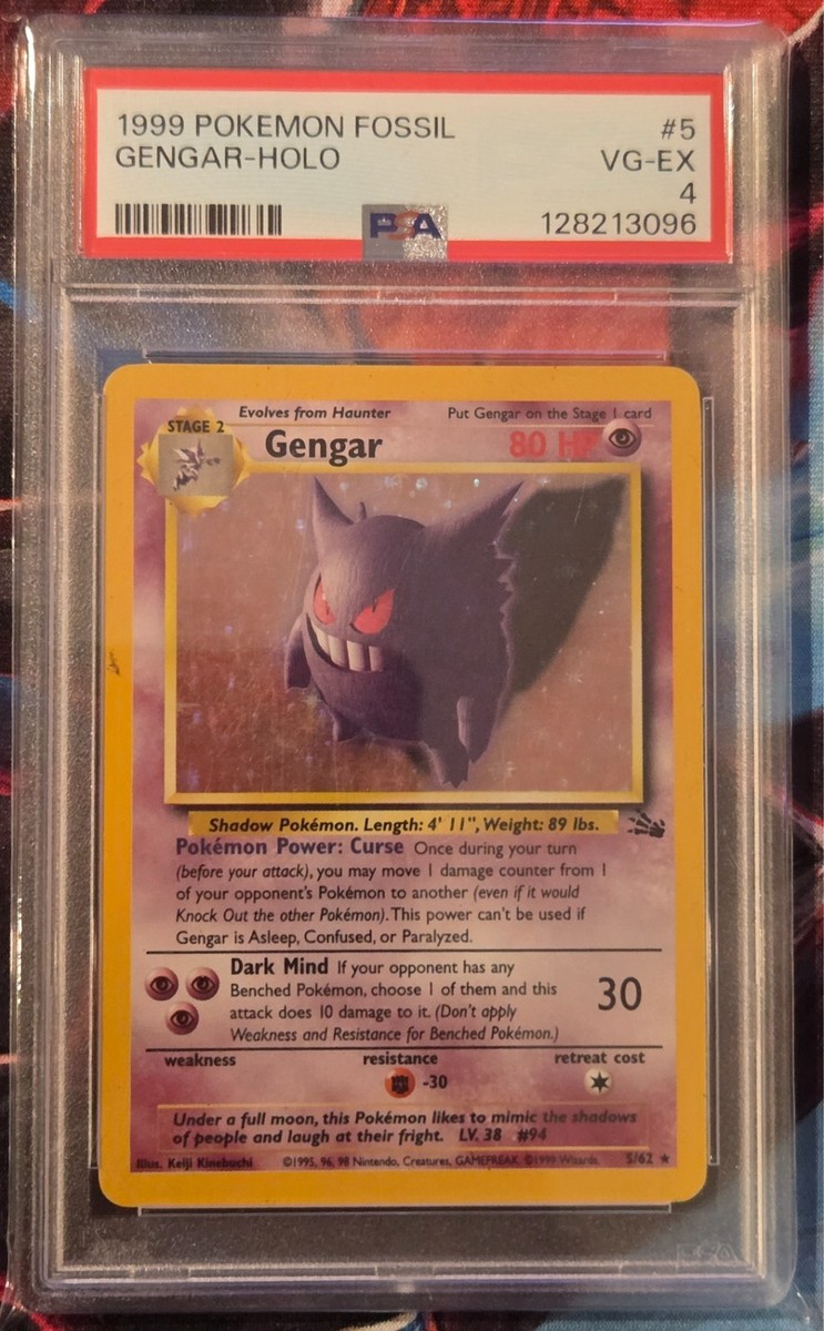 gengar pokemon card fossil GENGAR Pokemon Pokmon TCG 20/62 Fossil Set WOTC Rare non holo