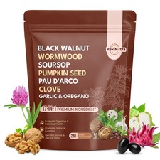 17-in-1 Wormwood Black Walnut Clove Cleanse for Humans Softgels - Support Gut...