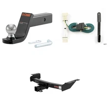 CURT Class 3 Tow Package Trailer Hitch, Wiring, Ball Mount - 13344, 56077, 45154