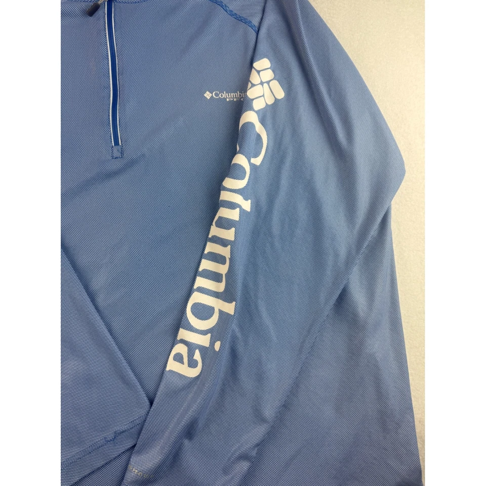 Camisa Pullover Columbia Para Hombres Omni Freeze Zero XXL 2TG Azul Manga Larga PFG Foto 2 de 4