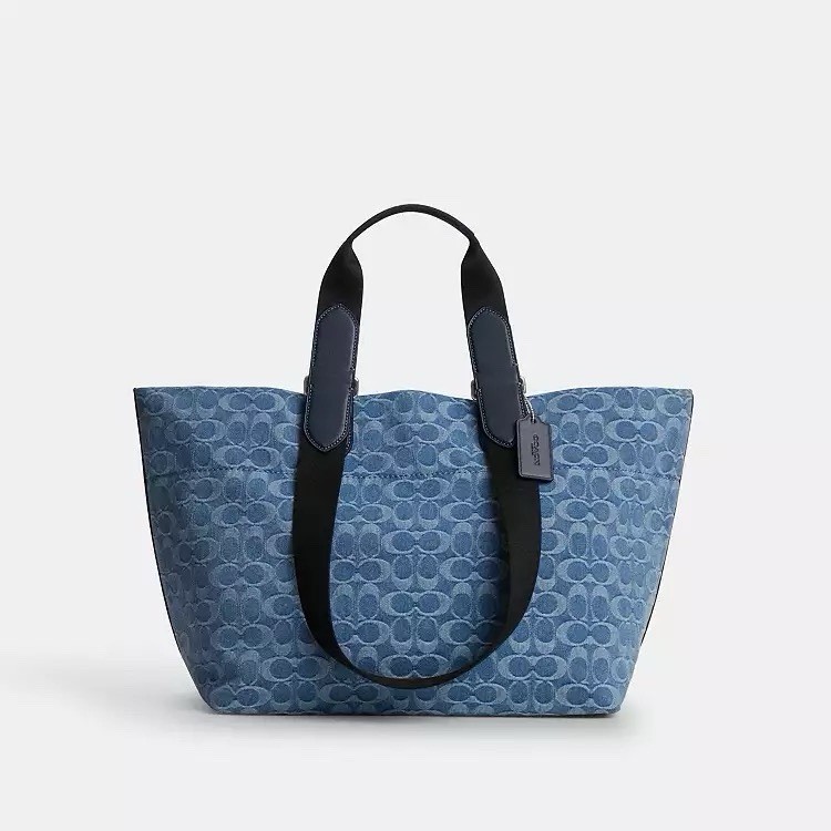 NWT Coach MEN'S Small Tour Tote Bag In Signature Denim CDF24