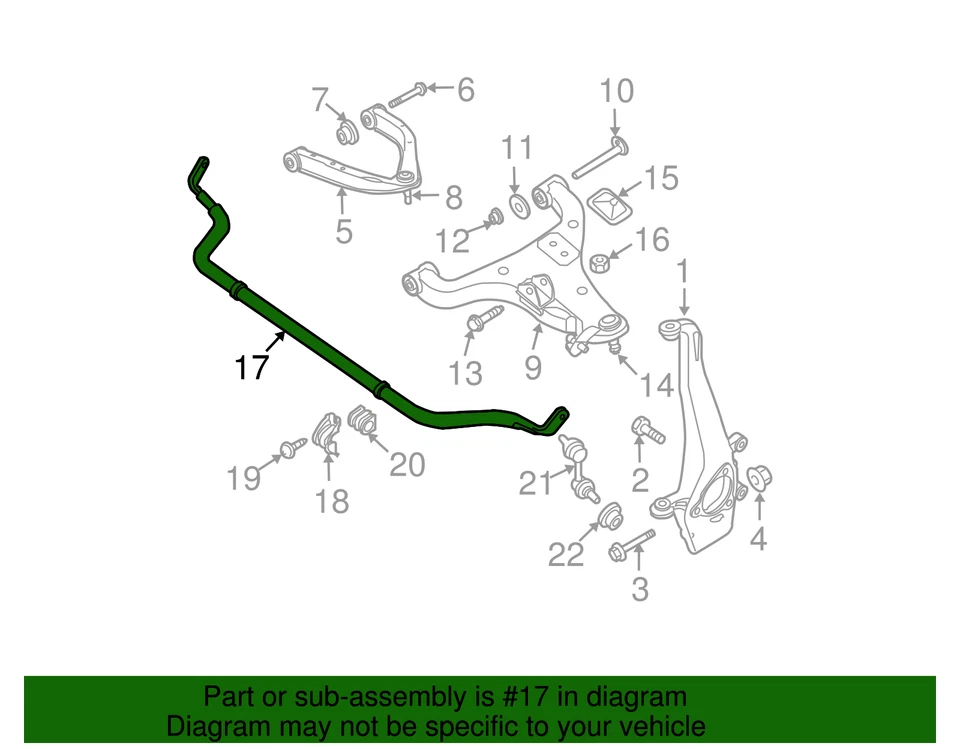 Genuine Nissan Titan Front Stabilizer Bar - NEW OEM 54611-7S210 - Image 3 of 4