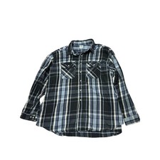 Vintage Carhartt Flannel Shirt 3XL Regular Gray Plaid Long Sleeve Made in USA