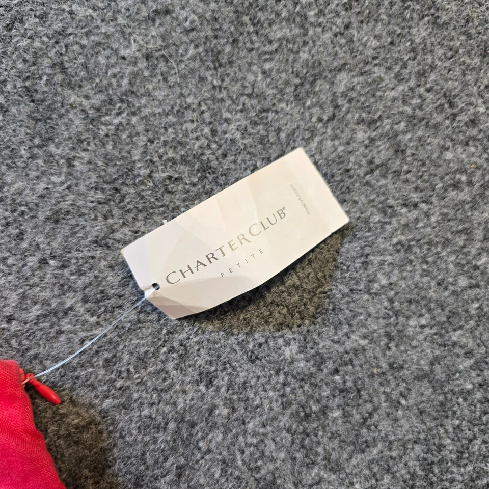 Vestido Charter Club para mujer talla 4 pequeño rosa con cuentas funda de lino Coastal Resort Foto 4 de 4