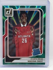 Madina Okot /199 Green Laser Panini 2026 WNBA Donruss Rated Rookie Atlanta Dream