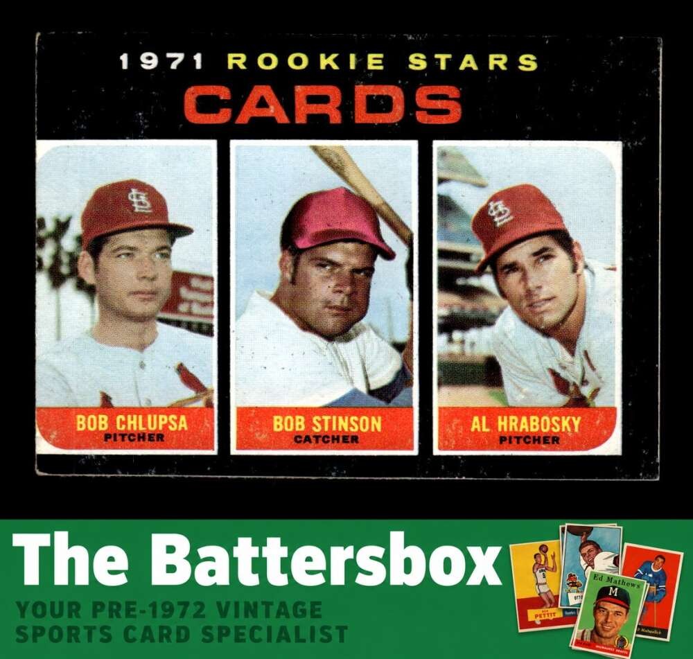1971 Topps #594 Bob Chlupsa/Bob Stinson/Al Hrabosky Cards Rookies VGEX X3844425