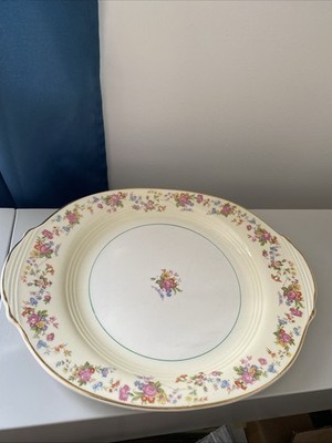 Vintage Deco China Salem China Co 23 Karat Gold Debutante Serving Platter