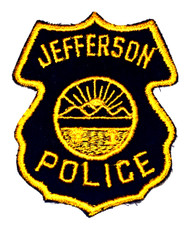 JEFFERSON OHIO OH Police Patch STATE SEAL SUNRISE VINTAGE OLD MESH 2O
