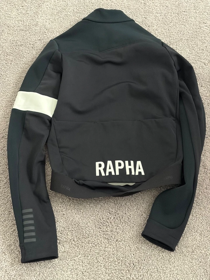 Chaqueta de invierno Rapha Pro Team para hombre talla XS color negro/blanco Foto 2 de 2