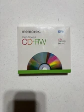 Memorex High Speed CD-RW Discs 5 Pack 12X 700MB 80 Min