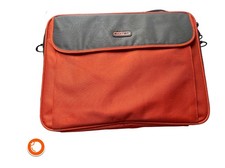 2000s Large Cross Body Vintage Computer Bag 50cm 35cm Orange Unused