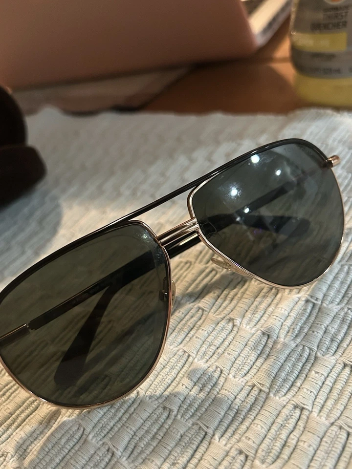 Gafas de sol Tom Ford Cole Aviator oro rosa con estuche ligeramente desgastadas Foto 2 de 4