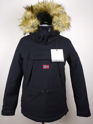 NAPAPIJRI Skidoo EF 2 Damen Winteranorak Jacke Kapuze Gr.XS Black NEU mit ETIKET