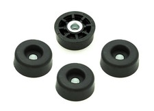 4 SOFT RUBBER ROUND FEET - 1 W X 1/2 H CHAIRS, BEDS, TABLES, DESKS FURNITURE