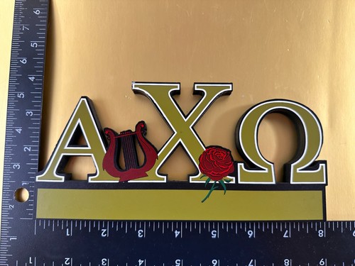 Alpha Chi Omega Fraternity Wooden Plaque by Shelia's Houses - 第 1/8 張圖片