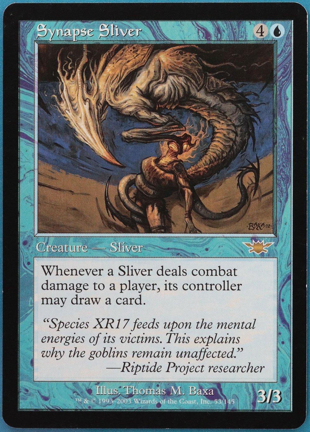 Synapse Sliver Legions NM Blue Rare MAGIC GATHERING CARD (ID# 435001) ABUGames