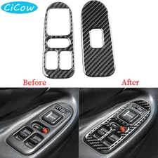 For Acura Integra 94-01 Real Carbon Fiber Interior Window Lift Switch Panel Trim