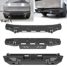 Front Bumper Rear Bumper For 2024-2025 Tesla Cybertruck w/D-ring Shackles