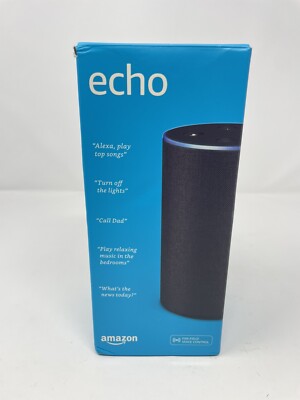 Amazon Echo 2nd Generation Home Smart Assistant Speaker for use with Alexa New