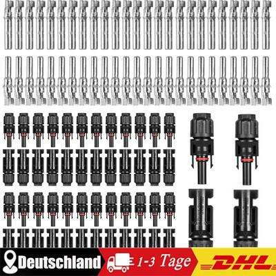 5/100Paar Solarstecker PV Stecker Solarkabel 4/6mm2 Buchse Kupplung Verbinder