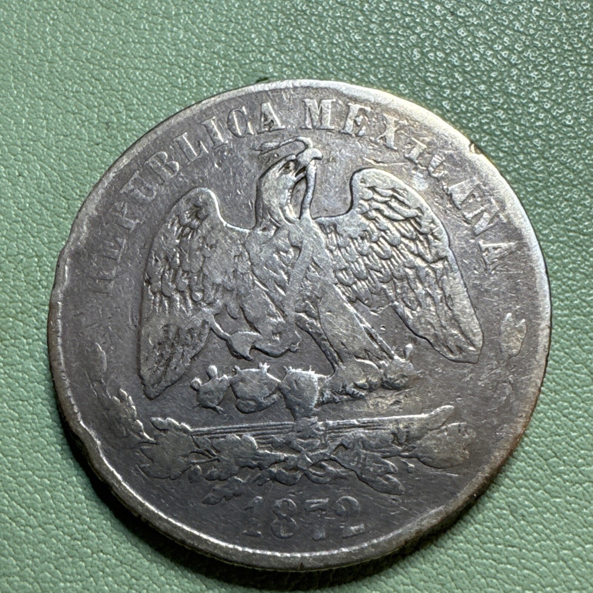 1872 Zs H MEXICO MEXICAN UN PESO ONE PESO M0 M. 9027 SILVER COIN