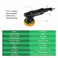 125mm Dual Action Orbital Polisher Car Buffer Sander Polishing Machine Pads Kit — image 3