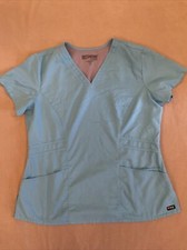 Grey  s Anatomy Mia Scrub Top Xl Womens Solid Turquoise