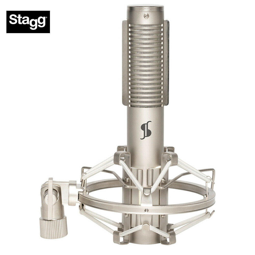 Stagg Recording Ribbon Microphone w/ Shock Mount for Vocal & Instrument