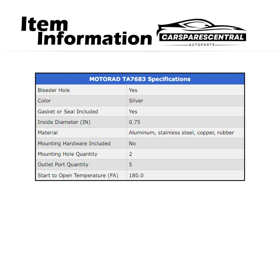 Engine Coolant Thermostat For Ford Flex 3.5L 2013-2017 - Изображение 4 из 4