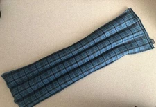 rice flax heat pad hot/cold shoulder neck wrap pack Bag Plaid Flannel BLUE 21x6”