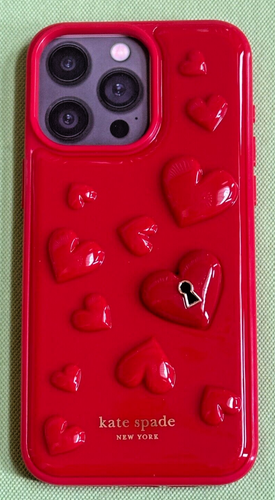 KATE SPADE KEY TO MY HEART IPHONE 15 PRO MAX CASE:NIB HEARTS - Picture 4 of 7