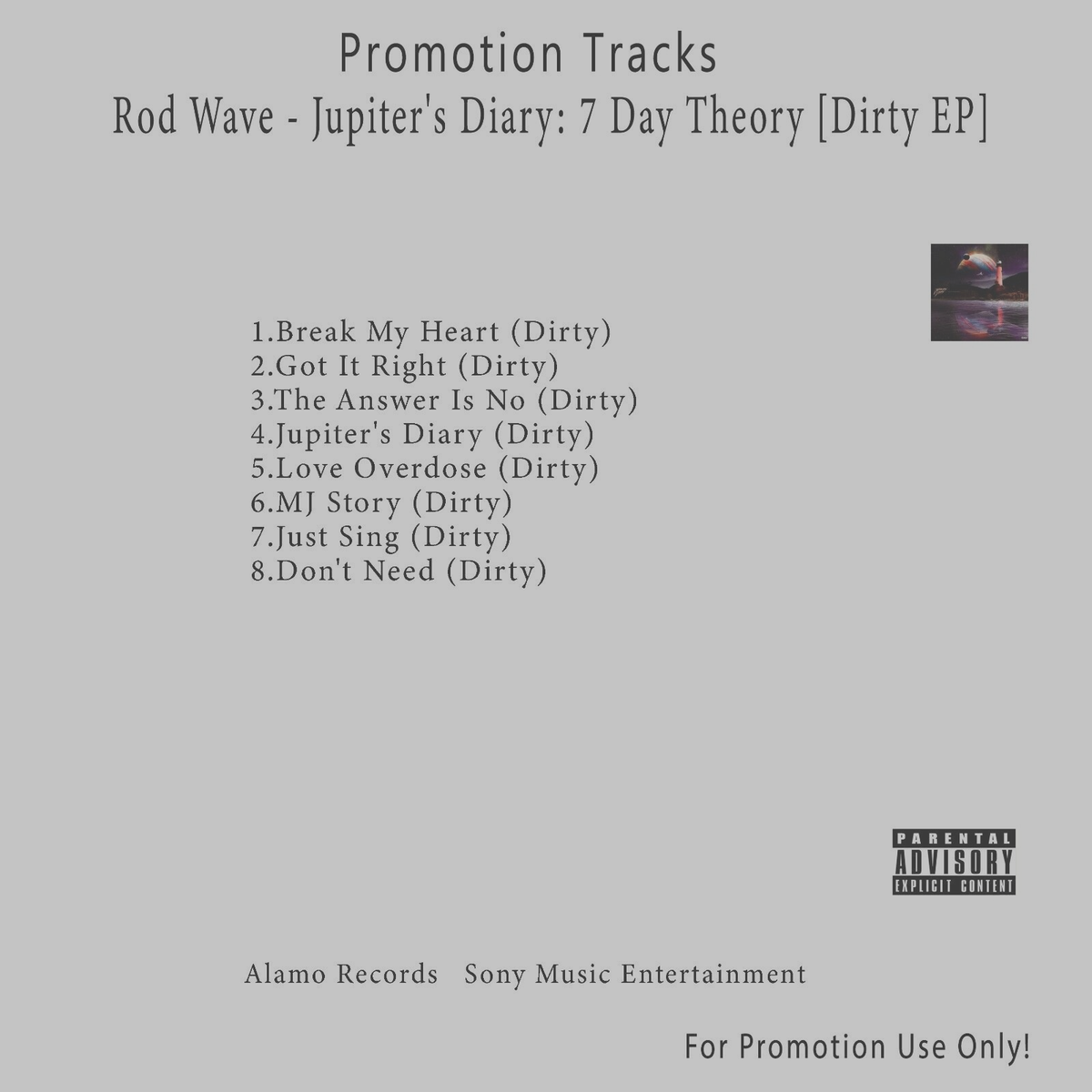 Rap/Hip-Hop, R&B.. White CD. Rod Wave - Jupiter's Diary: 7 Day