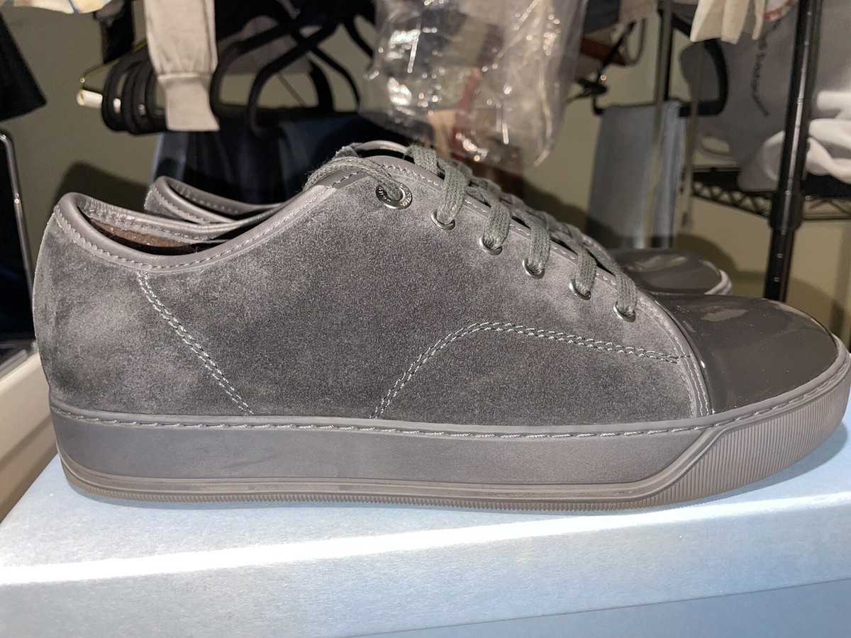 Lanvin DDB1 Grey Suede & Patent Leather Sneaker Men display picture 3
